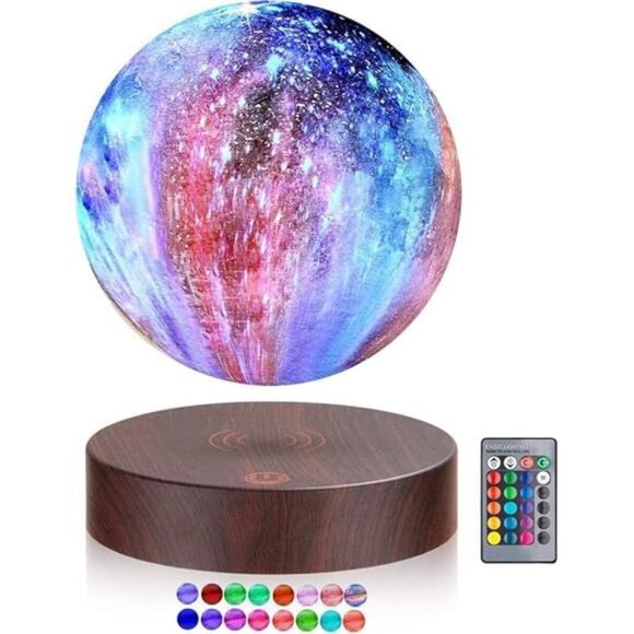 Levitating Moon Lamp Floating and Spinning in Air Freely with 16 Colors - Picture 14 of 14